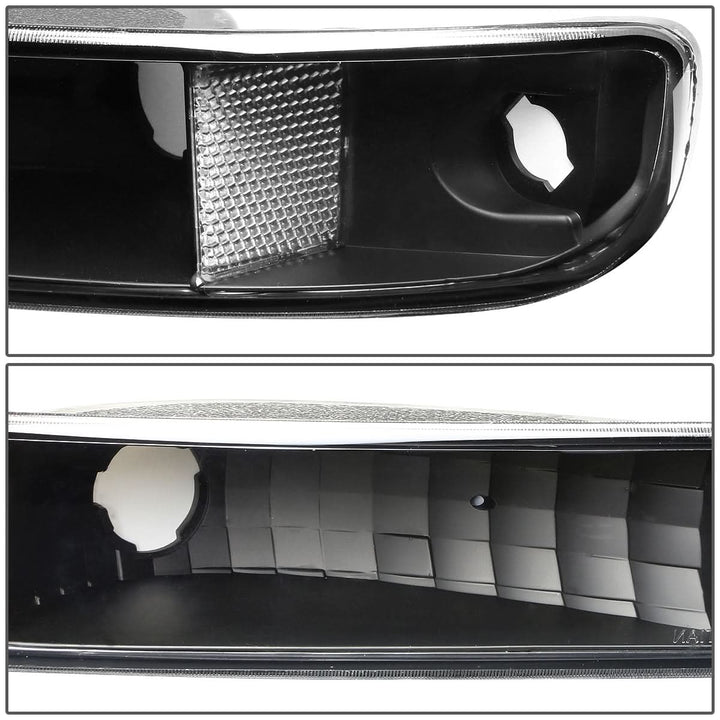 99-07 GMC Sierra/Yukon Black Clear Corner Bumper Lights