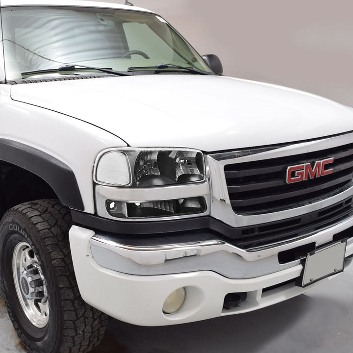 99-07 GMC Sierra/Yukon Black Clear Corner Bumper Lights