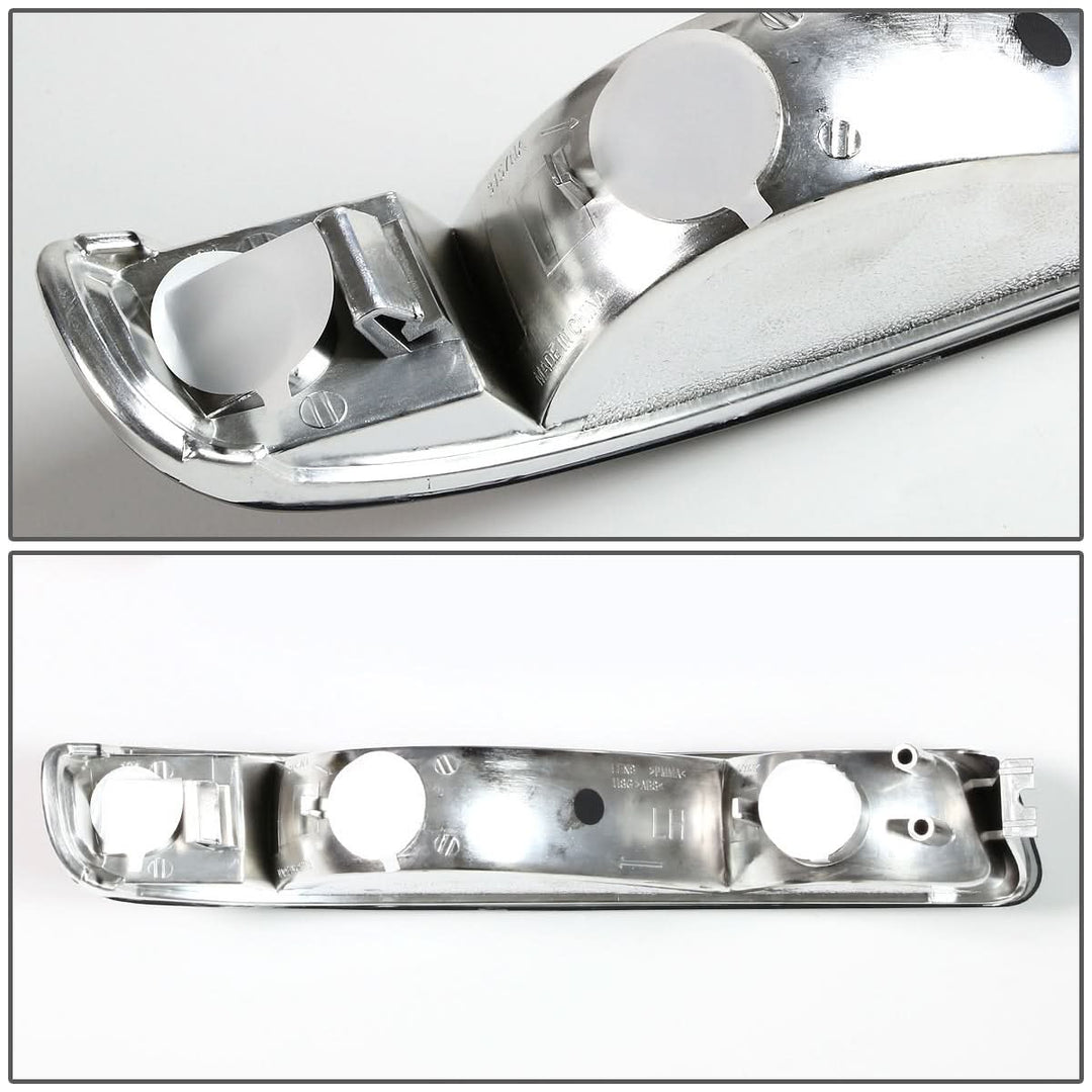 99-07 GMC Sierra Yukon Chrome Clear Corner Bumper Lights 2PC Kit