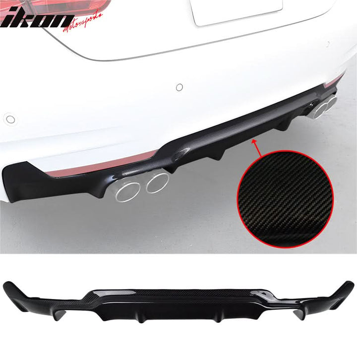 2014-2020 BMW F32 M Sport Rear Bumper Diffuser V Style Carbon Fiber