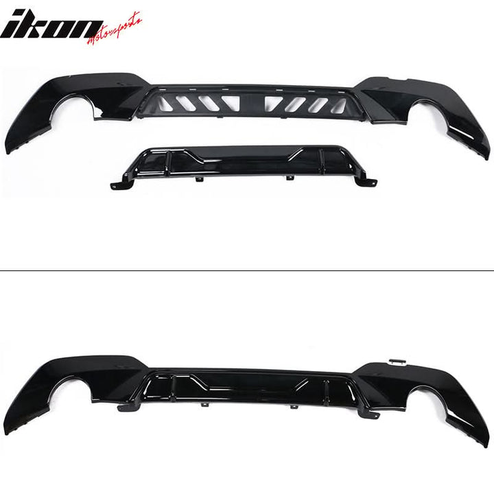 2019-2022 BMW G20 3-Serie 330i Gloss Black Rear Bumper Lip Diffuser PP