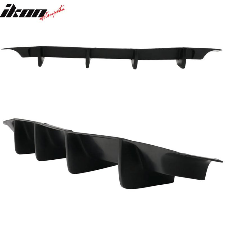2006-2010 Dodge Charger 4 Fin Unpainted Black Rear Bumper Diffuser PU