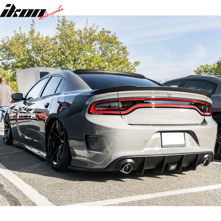 2015-2023 Dodge Charger Rear Diffuser V2 Side Lip Clear LED Brake Lamp