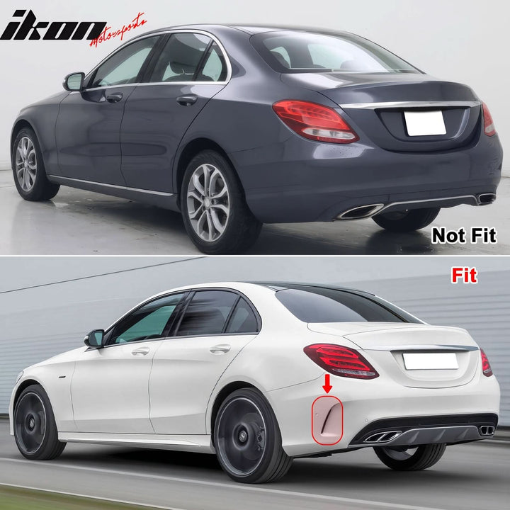 2015-2018 Benz W205 C-Class C63 AMG Gloss Black Rear Diffuser