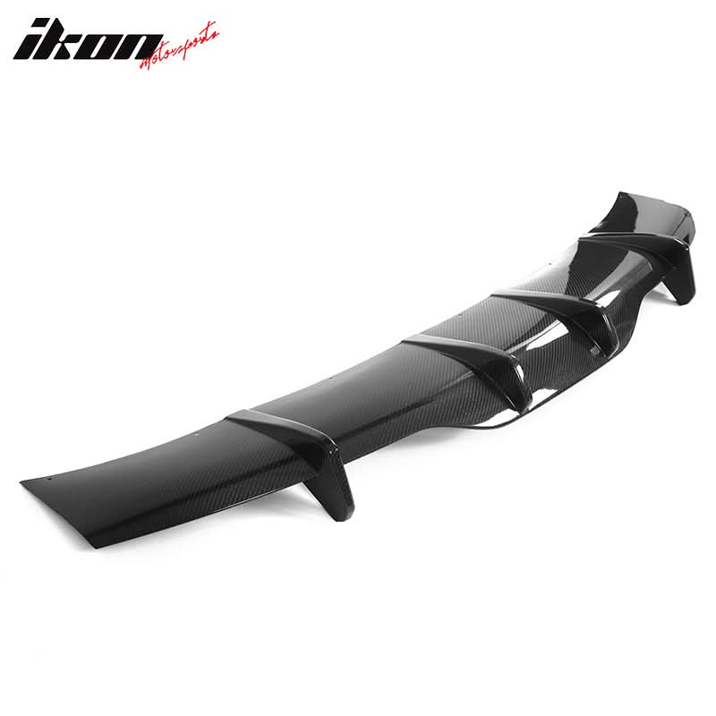 2021-2024 Tesla Model S Gloss Black V Rear Bumper Lip Carbon Fiber