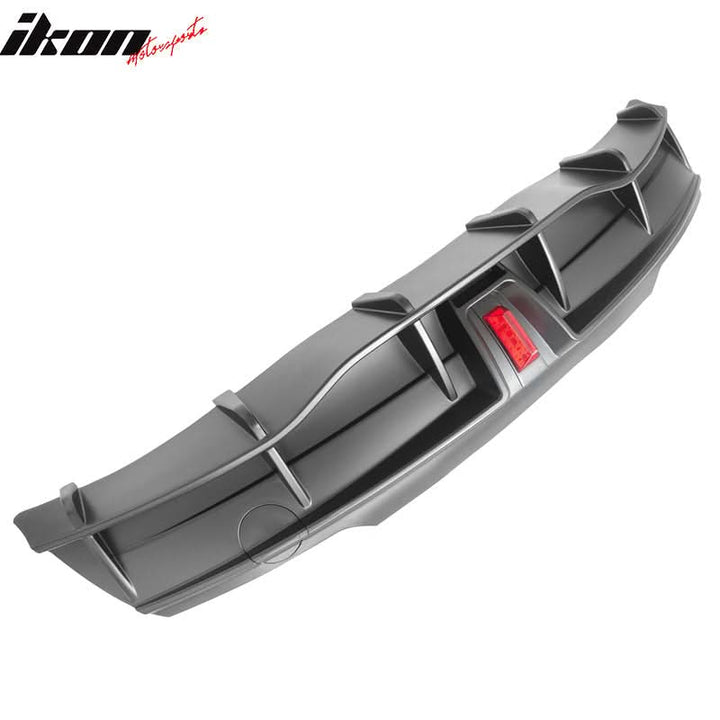 2020-2024 Tesla Model Y Rear Diffuser IKON Style W/ LED PP