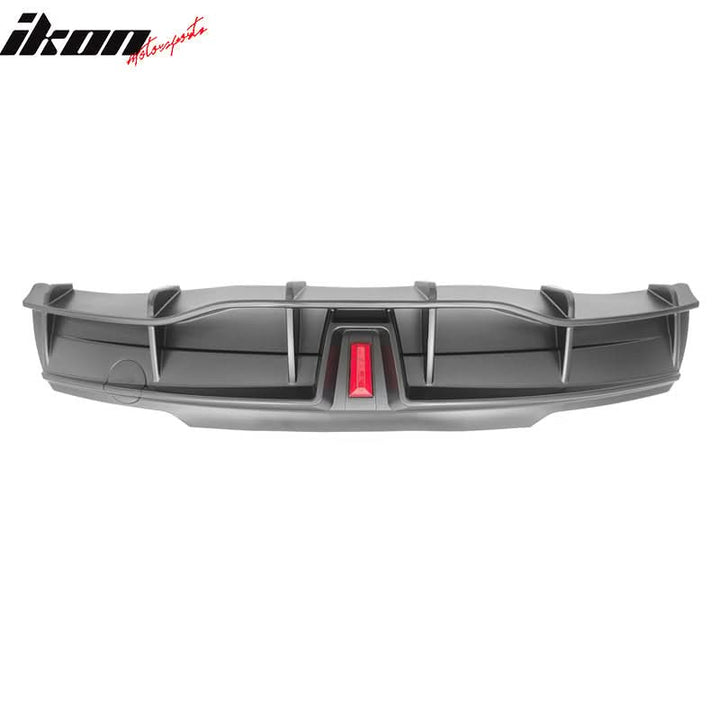 2020-2024 Tesla Model Y Rear Diffuser IKON Style W/ LED PP