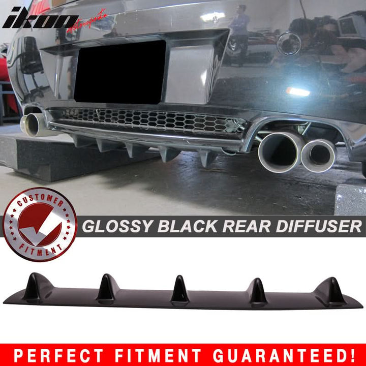 2003-2008 BMW Z4 E85 5 Fins Gloss Black Rear Bumper Diffuser ABS
