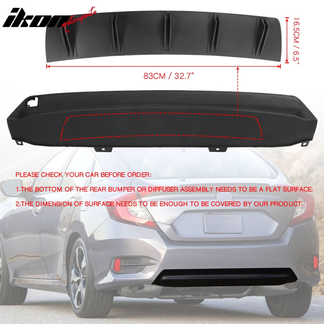 Universal Rear Bumper Diffuser Shark Fin 2PCS Design 33 PP