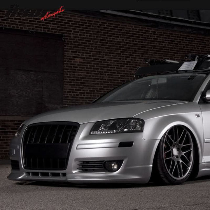 2006-2009 Audi A3 Euro Style Black Front Lip Spoiler & Splitter PU