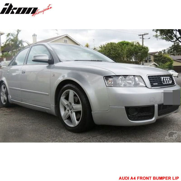 2002-2005 Audi A4 B6 V-style Unpainted Black Front Lip Splitter PU