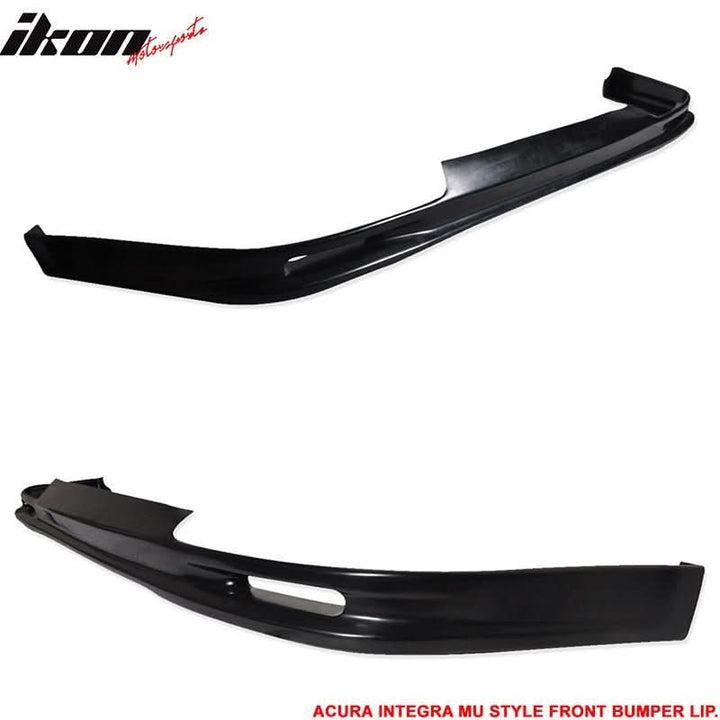 1992-1993 Acura Integra MU Style Unpainted Black Front Bumper Lip PU