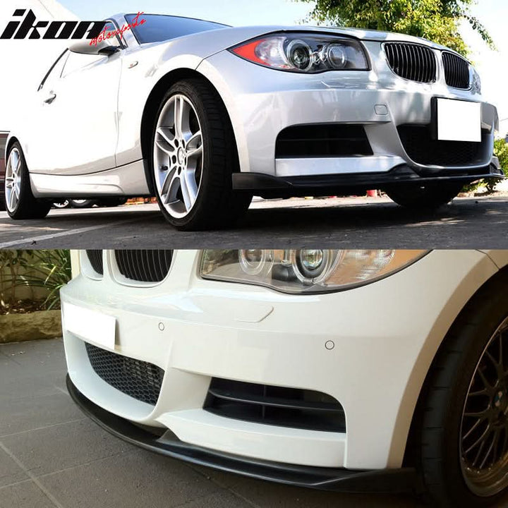 2007-2011 BMW E82 135i H Style Unpainted Front Bumper Lip Spoiler PU