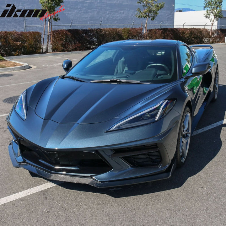 2020-2025 Chevy Corvette C8 5VM Style Front Bumper Lip Carbon Fiber