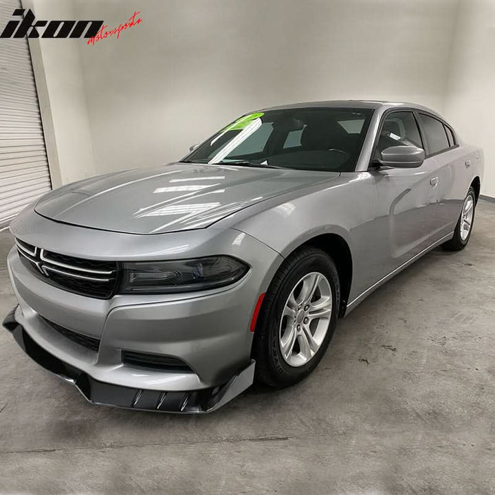 2015-2023 Dodge Charger IKON V3 Style Front Bumper Lip ABS