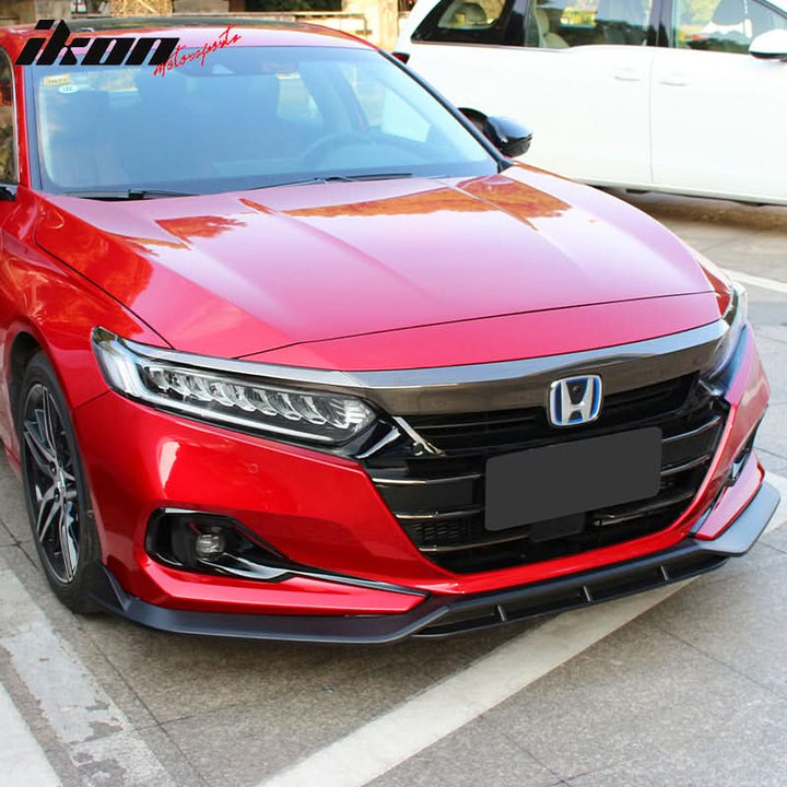2021-2022 Honda Accord IKON V2 Style Front Bumper Lip Spoiler 4PCS PP