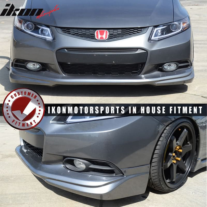 2012-2013 Honda Civic Coupe MD Style Front Bumper Lip & Lower Splitter
