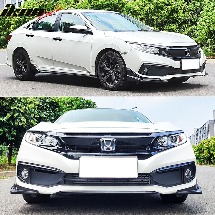 2019-2021 Honda Civic Modulo Style Front Splitters Side Apron Lip