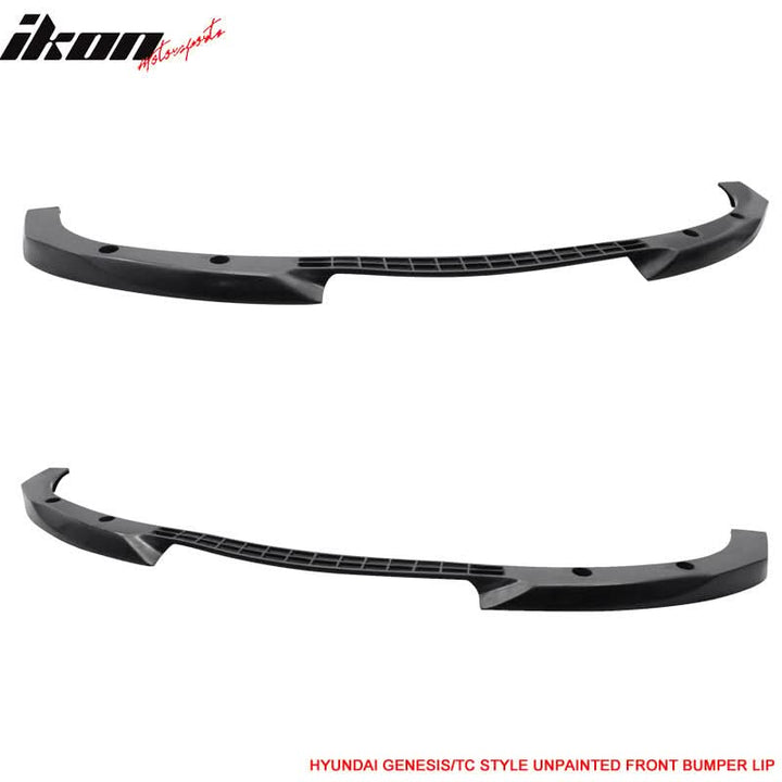 2010-2012 Hyundai Genesis Coupe Type C Unpainted Front Bumper Lip PU