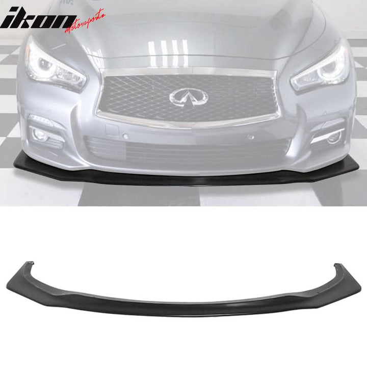 2014-2017 Infiniti Q50 IKON V6 Style Black Front Bumper Lip PU