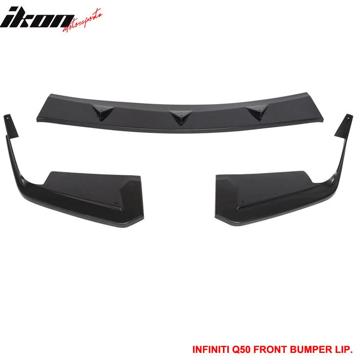 2014-2017 Infiniti Q50 Q50S Sport Model Painted Front Bumper Lip ABS