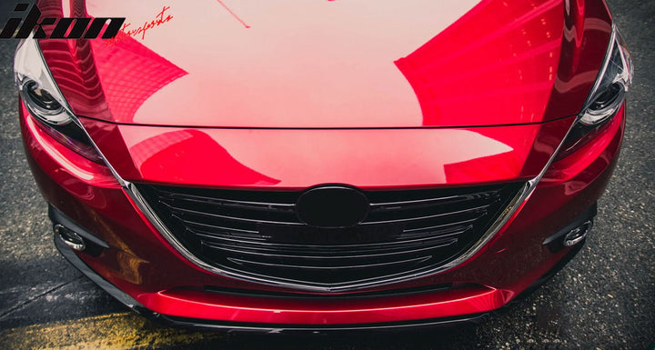 2014-2016 Mazda 3 4Dr 5Dr Mazdaspeed Style Front Bumper Lip Spoiler