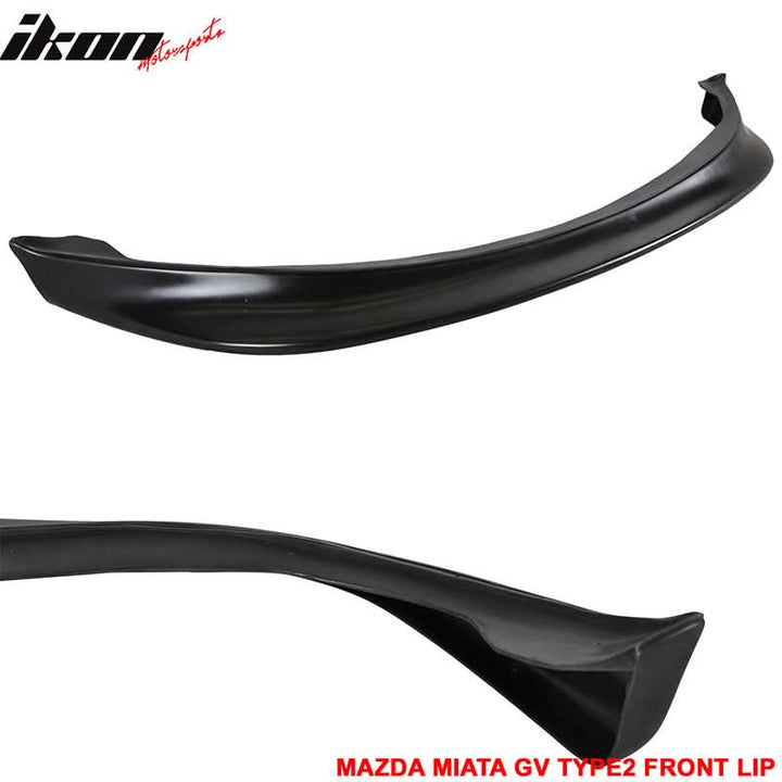 1990-1997 Mazda Miata GV Type2 Unpainted Black Front Bumper Lip PU