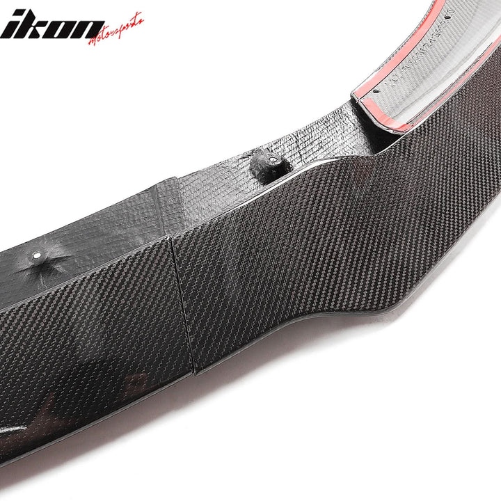 2017-2023 Tesla Model 3 Track Pack Gloss Black Front Lip Carbon Fiber