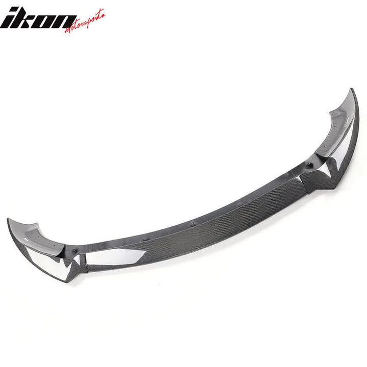 2020-2024 Tesla Y Track Pack Gloss Black Front Bumper Lip Carbon Print