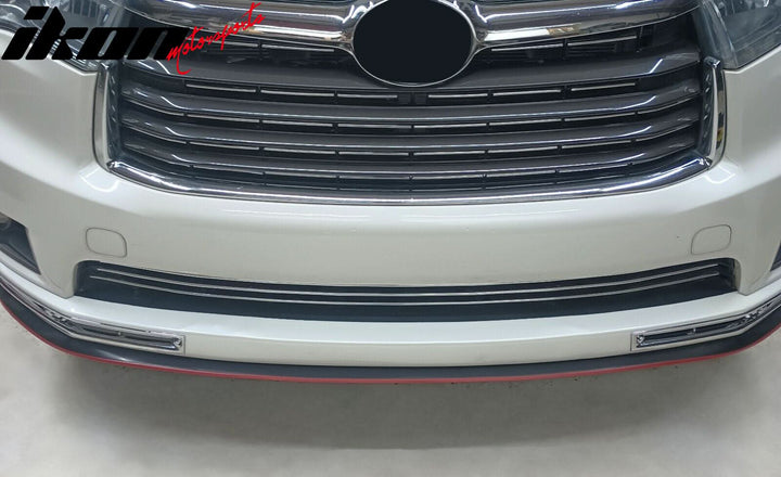 Universal 100" Inch Type 1 Front Bumper Lip Spoiler Black Red Trim