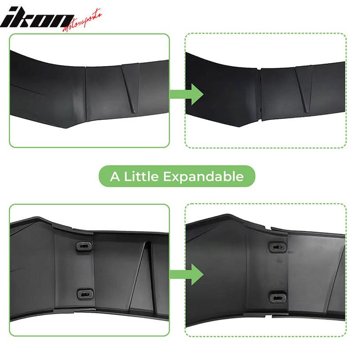 Universal Valance Front Bumper Lip Splitter Chin Spoiler 3PC PP