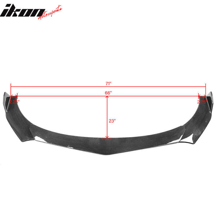 Universal 62"-66" Adjustable B Style CF Print Front Bumper Lip 3PCS