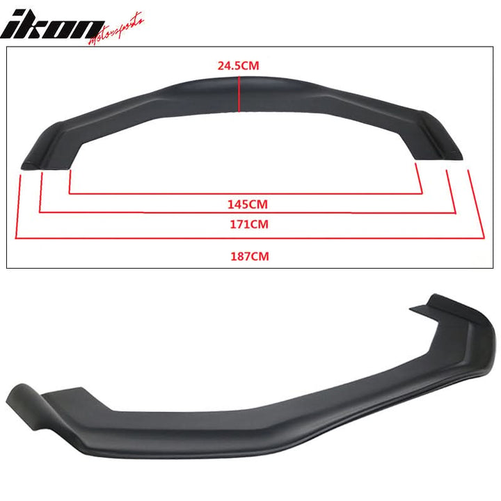 Universal RB Style Front Bumper Lip w/ Carbon Fiber Strut Rods PP