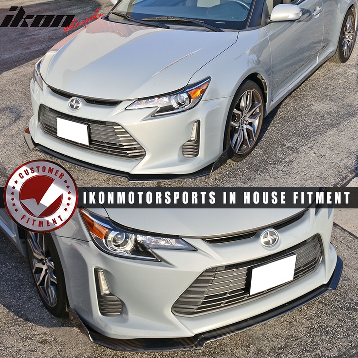 2014-2016 Scion TC V1 Style Front Bumper Lip Splitter Carbon Fiber