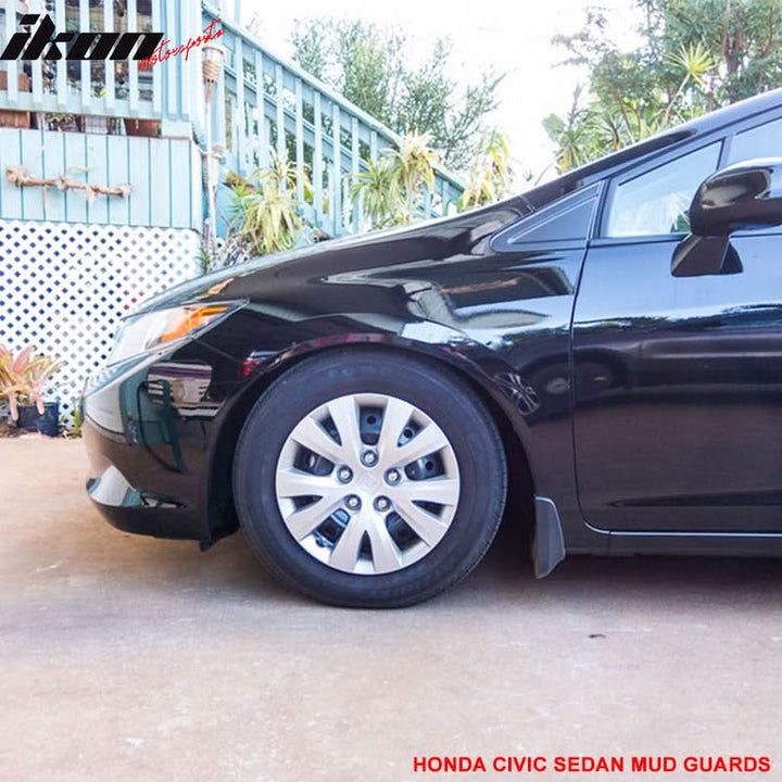 2012-2014 Honda Civic 4Pc 4Dr OE Style Mud Guard Splash Flap Fender PU