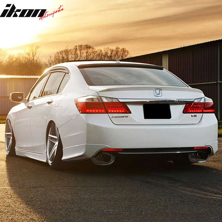 2013-2015 Honda Accord Sedan HFP 2PCS Rear Bumper Lip Splitters PU