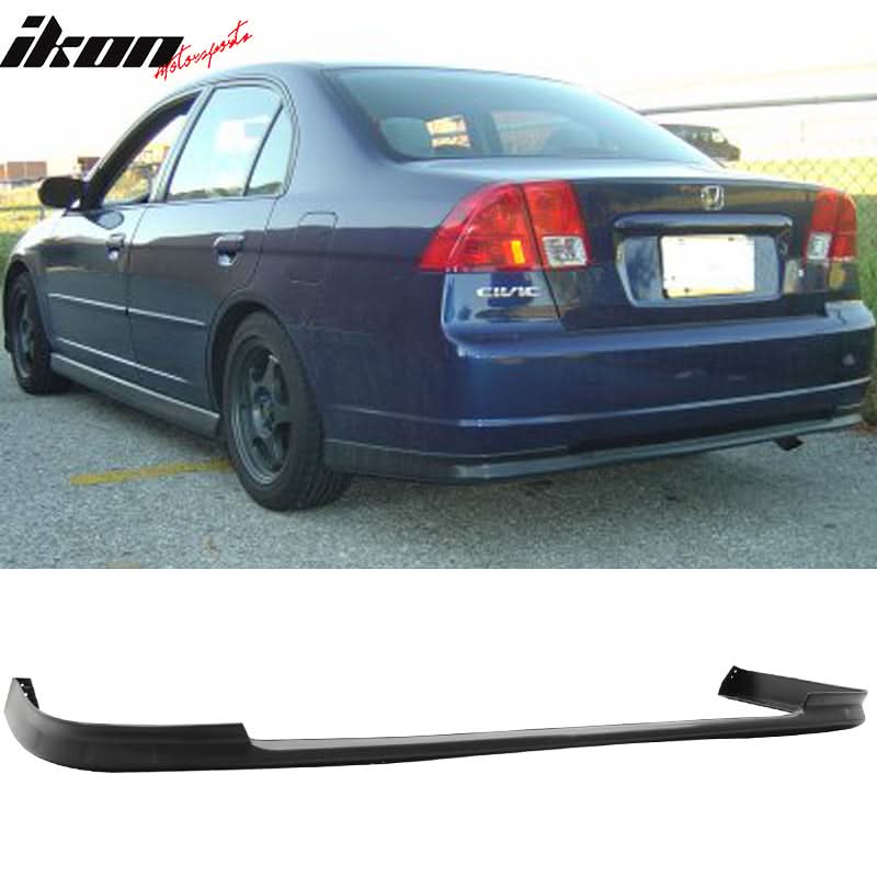 Fits 01-03 Honda Civic PP Front + Rear Bumper Lip + Side Skirts