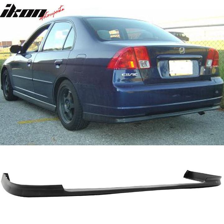 Fits 01-03 Honda Civic PP Front + Rear Bumper Lip + Side Skirts