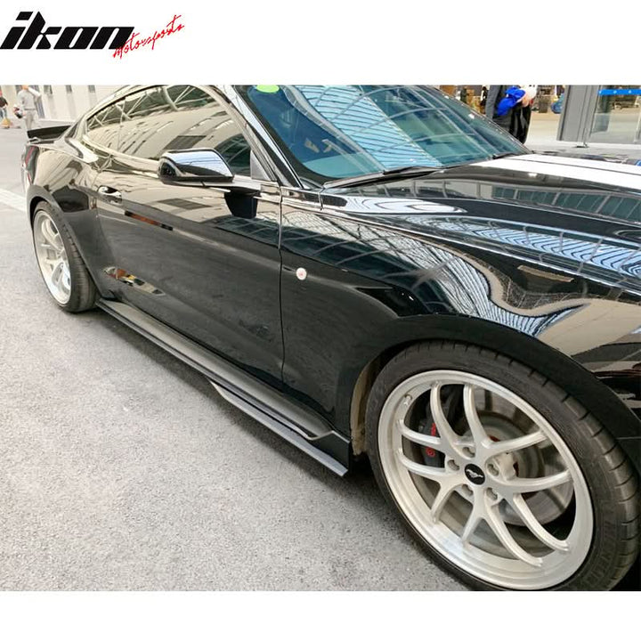 2015-2023 Ford Mustang GT500 Style Matte Side Skirts Rocker Panel 4PC