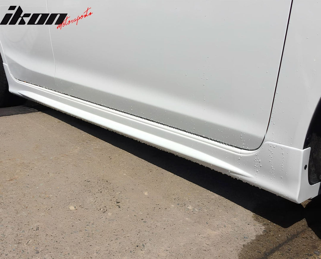 2012-2015 Honda Civic Sedan Side Skirts Extention JDM Mug Style Black