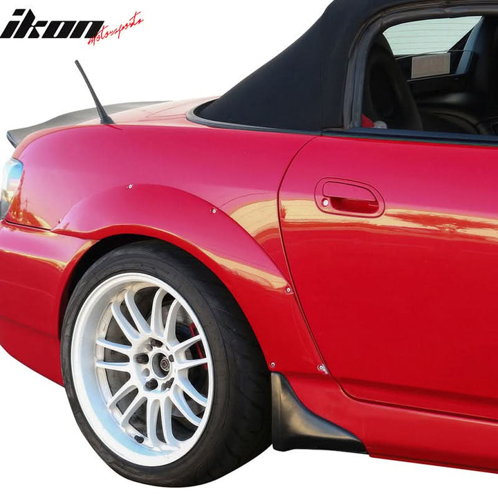 Fits 00-09 Honda S2000 OE Style PU Side Skirt Guard Strakes Cap 4pc