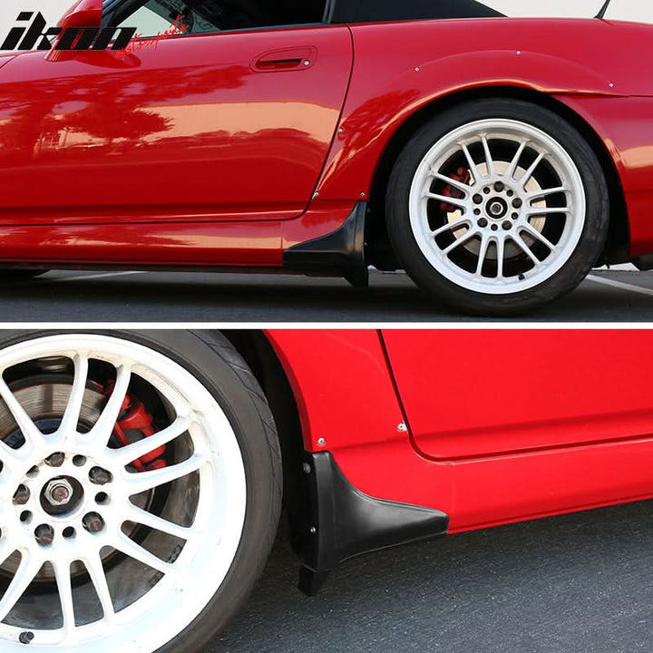 Fits 00-09 Honda S2000 OE Style PU Side Skirt Guard Strakes Cap 4pc
