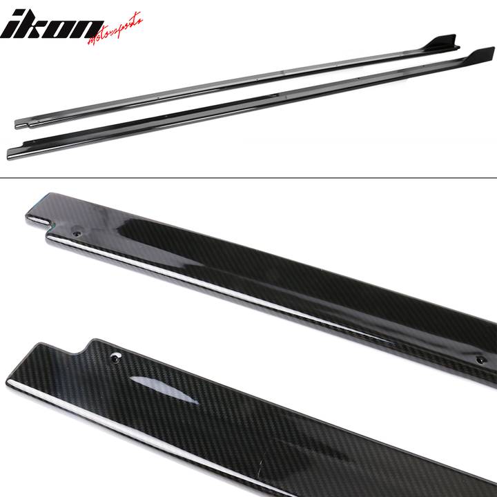 2018-2024 Toyota Camry Matte Black Side Skirt & CF Print Rocker Panel