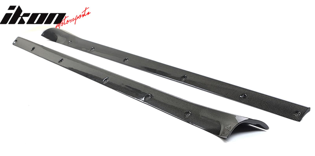 2021-2025 Tesla Model S Gloss Black Revozport Side Skirts Carbon Fiber