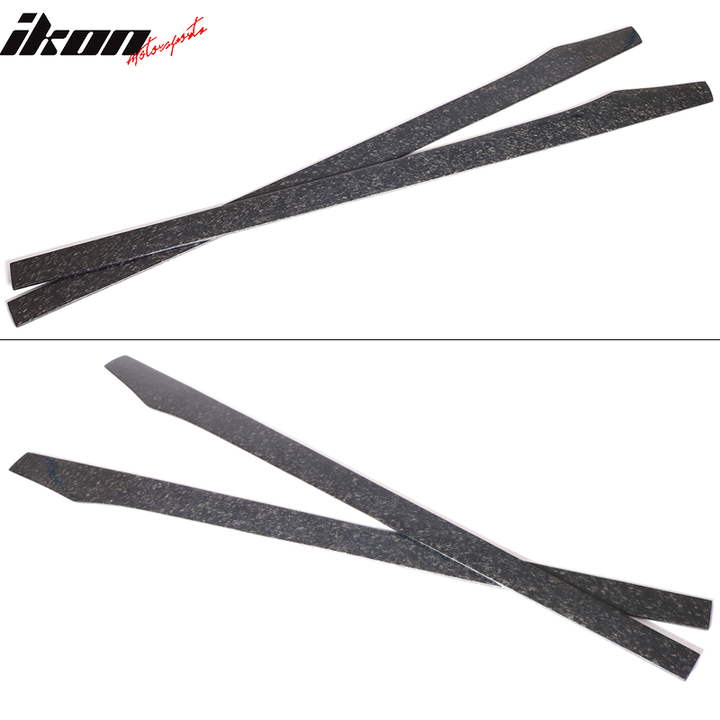 77.5" Side Skirt Extension Flat Bottom Line Lip - Forged Carbon Fiber