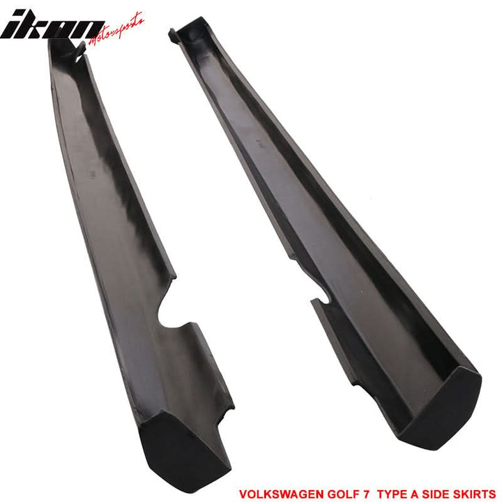 2015-2016 Volkswagen Golf 7 Type A Unpainted Side Skirts Rocker Panel