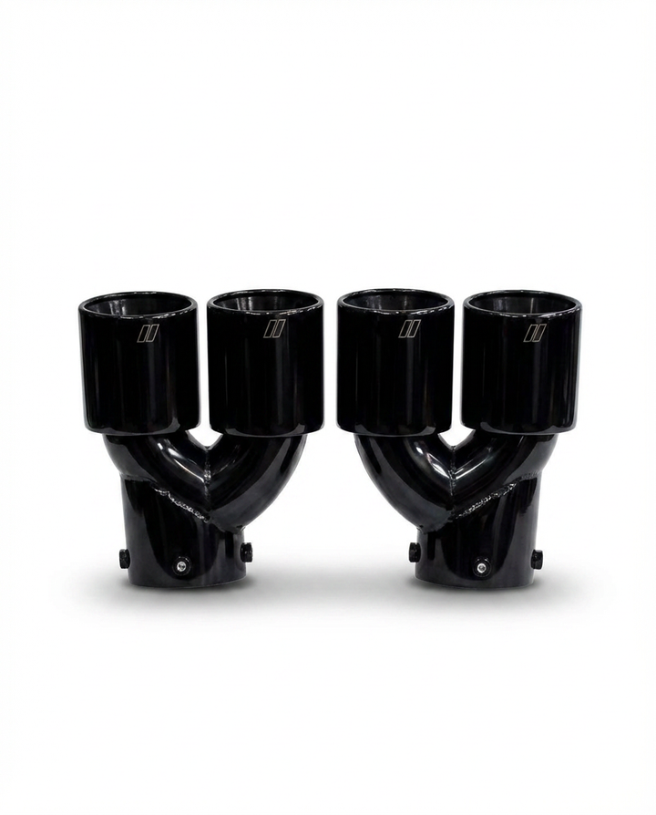 BMW 2/3/4 Series G42 G20/G21 G23 Black Stainless Steel Dual Muffler Tip (2019+)