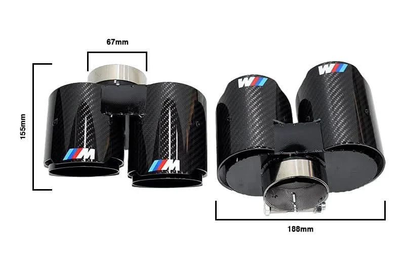 BMW 3/4 Series G20/G21 G22 G26 Carbon Fiber Dual Muffler Tips (2019+)