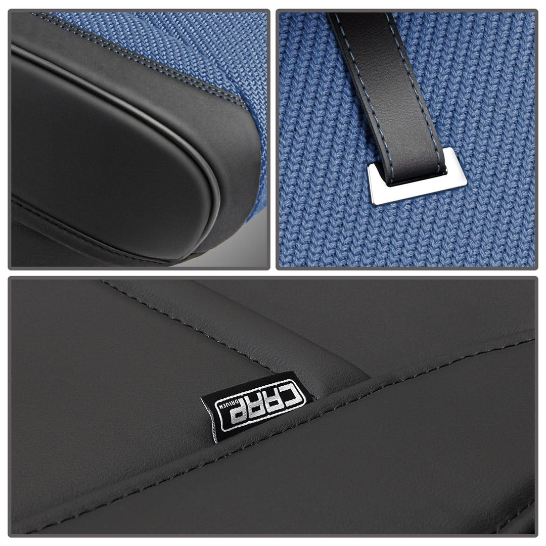 Drive Series Front Row Seat Covers Set - Black/Dark Blue