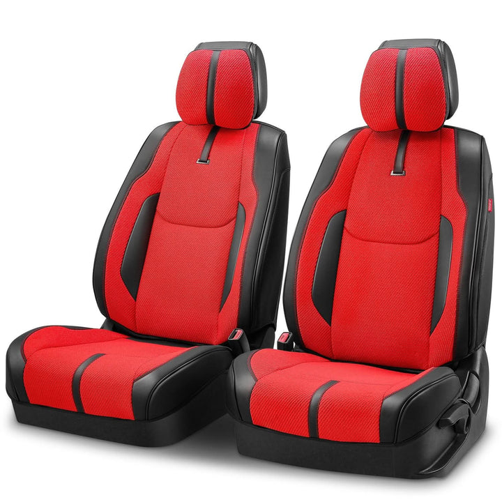 Drive Series Front Row Seat Covers Set - Black/Red